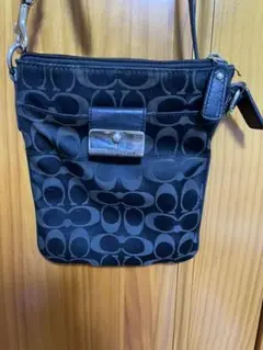 COACH コーチ ショルダーバッグ 斜め掛け キャンバス レザー 43739