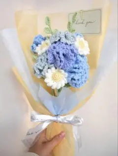 【カーネーション】　枯れない花束　毛糸の花　ブーケ　かぎ編み　プレゼント