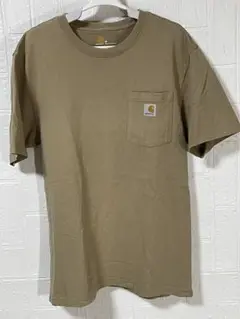 大人気　Carhartt カーキ Tシャツ 半袖 ポケット付き