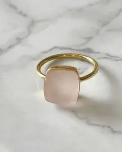リング ピンクカルセドニー ☺︎ パーティー 結婚式 プレゼント