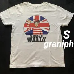【graniph】グラニフ ウォーリーを探せ　Tシャツ　半袖　ホワイト　Sサイズ