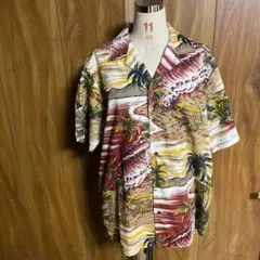 美品　アロハシャツ 　ハワイ　USA製　半袖シャツ　古着　Lサイズ　メンズ
