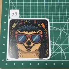 サングラスはりねずみのパーティーステッカー