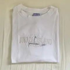 古着Tシャツ　刺繍　ストリート系　シンプル　90s