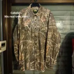 美品 Cabela'sカベラス/90s リアルツリー シャツ