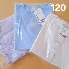 【新品】 プティプラ 半袖 Tシャツ ショートパンツ 120 3枚セット