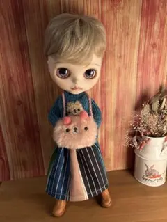 25267ネオブライス★ターコイズニット＆くまハンドマフ★くま太郎