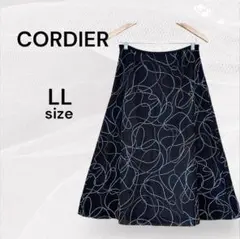 CORDIER コルディア 美品 シアー フレアスカート LL 大きいサイズ