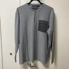 Back Point グレー 長袖カットソー LL