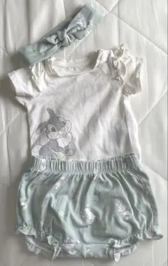 【美品】ミスバニー　新生児　ロンパース ヘアバンド　セットアップ