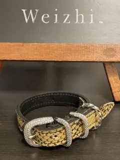 ★【新品＊未使用品】Weizhi パイソン　ジルコニア　ブレスレット　クリーム★