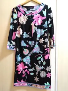 新品タグ付 LEONARD 花柄チュニックワンピース42