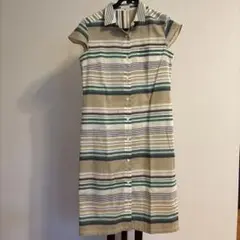 i.n.e. ストライプ 半袖シャツワンピース