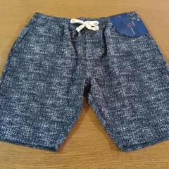 W☆新品☆和スタイル☆ハーフパンツ☆半ズボン☆サイズ５Ｌ☆ネイビー☆男性用☆