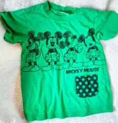 ミッキーマウス グリーン Tシャツ 120サイズ2点