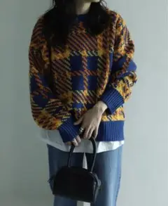 FREAK'S STORE フリークスストア　カラーチェックニット