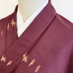 【春】12833s 着物 洗える着物 小紋 大名行列文様