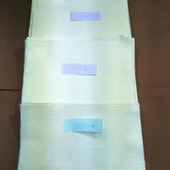 刺繍用生地セット 70×90, 15×90×3枚、15×21×3枚　淡クリーム色