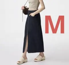 ジーユー GU デニムジップナロースカート 69 NAVY 新品未使用 M
