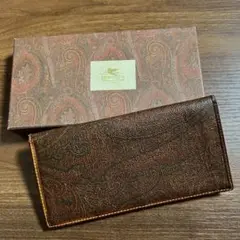 送料込 ETRO エトロ 長財布 ペイズリー柄 箱付 ロングウォレット