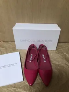 manolo blanik フラットパンプス 36 rima フューシャピンク