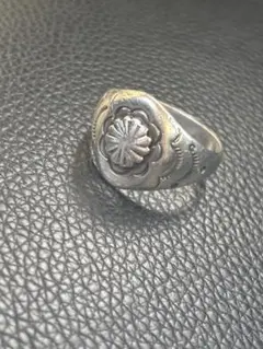 60s インディアンジュエリー ナバホ族 リング 貝殻 sterling 24号