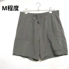 ショートパンツ　短パン　運動着　ウエスト紐　グレー　M程度　海外　US古着