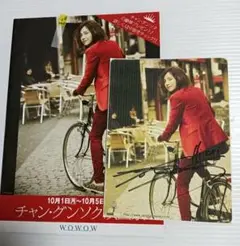 チャン・グンソク映画祭のチラシ、釜山カニ鍋のサインのコピー