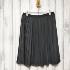 UNIQLO ユニクロ (L)　シフォン プリーツスカート　ブラック