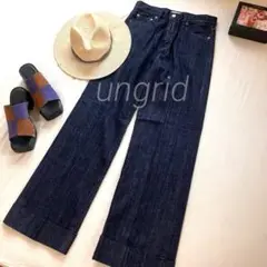 美品♡ungridアングリッド　ルーズストレートデニ　ワイドパンツ　ハイウエスト