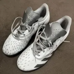 adidas フットサルシューズ US 10.5 ホワイト/グレー