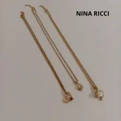 ☆送料込み☆【NINA RICCI】ゴールドカラーペンダント3点セット