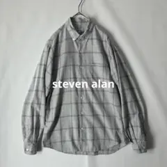 【秋物】steven alan スティーブンアラン チェック 長袖シャツ M