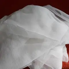 ホワイトシフォン風生地 はぎれ化繊