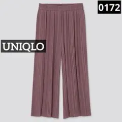 0172 UNIQLO シフォンプリーツスカートパンツ パープル