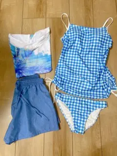 ギンガムチェック レディース水着セット 7号