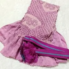 D7 帯揚げ 帯締め セット しぼり 紫