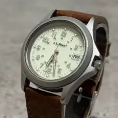 美品 稼働品 エルエルビーン 腕時計 フィールドウォッチ ミリタリー 蓄光