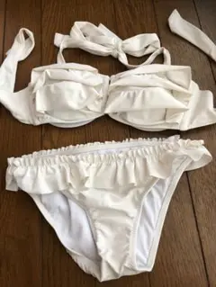 peak&pine フリル付きホワイトビキニ