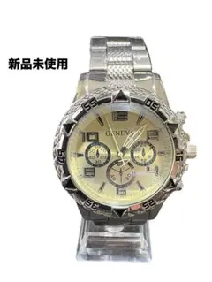 GENEVA クロノグラフ 腕時計 シルバー