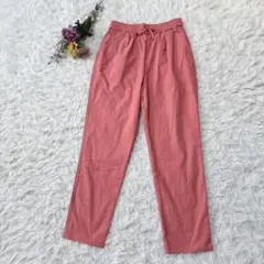 美品＊coen 　裏起毛　テーパードパンツ　ゴムウエスト　ストレッチ　コーラルM