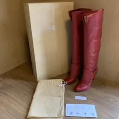 美品 セルジオロッシ ストラップ ロングブーツ 37 24cm