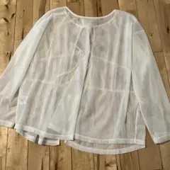 オフホワイトシアー重ね着