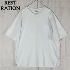 REST RATION【L】半袖 オーバーサイズ Tシャツ ビッグサイズ 白