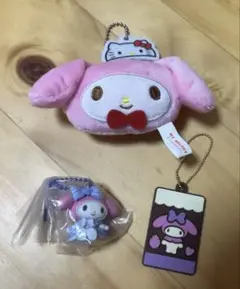 マイメロディ ぬいぐるみキーホルダー、ロリータマスコット、キャラパキキーホルダー