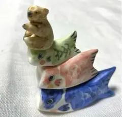 8/3限定SALE‼️新品　展示会作家一点もの　村井陽子さん クマと鯉のぼり　匿名