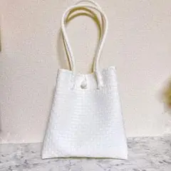 新品 高級ライン プラカゴバッグ 大容量 メケアリ ホワイト