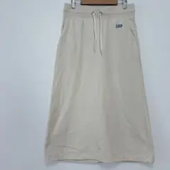 GAP/ギャップ『M』ロングスカート　スウェット　裾スリット　ウエスト紐　ロゴ