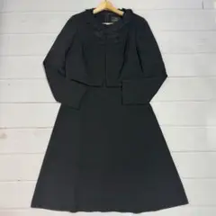 美品✨ランバンノワール ファンシー素材 アンサンブル セットアップ 千鳥柄 38