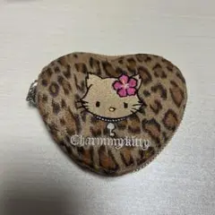 SPINNS チャーミーキティ ハート型コインケース ヒョウ柄